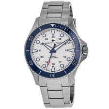 New Hamilton Khaki Navy Scuba Auto White Dial Stainless Men's Watch H82505150