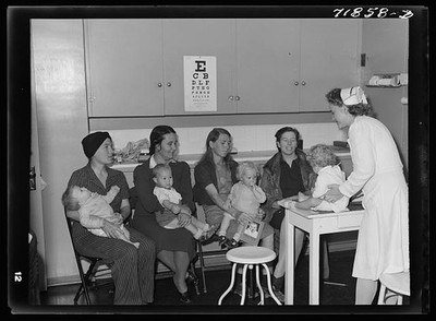 Eleven Mile Corner Arizona 1942 FSA Well Baby Clinic at Cairns Hospital