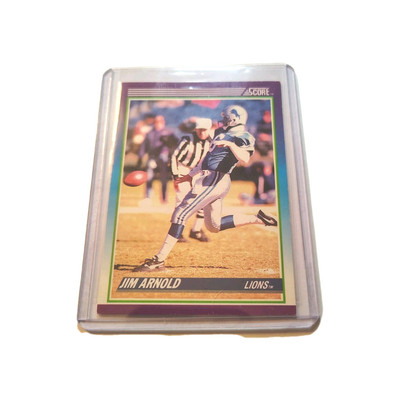 1990 Score - #216 Jim Arnold Comes W/Toploader & Soft Sleeve Protector 