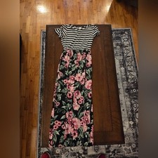 women small Maxi dress flower print