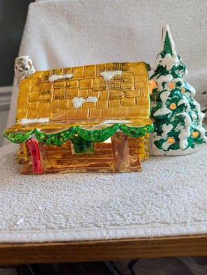 DEPT 56  ''LOG CABIN''  ~ (1980) ~  ** ORIGINAL SNOW VILLAGE **  RARE PIECE !!!