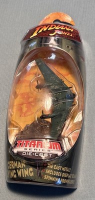 2008 Galoob Indiana Jones  German Flying Wing Titanium Die Cast NEW SEALED