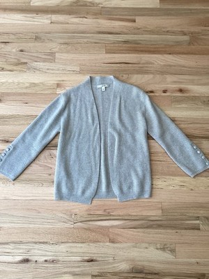 MaxMara Ladies Size Small Gray Textured Cardigan Sweater,100% Cashmere,Italy
