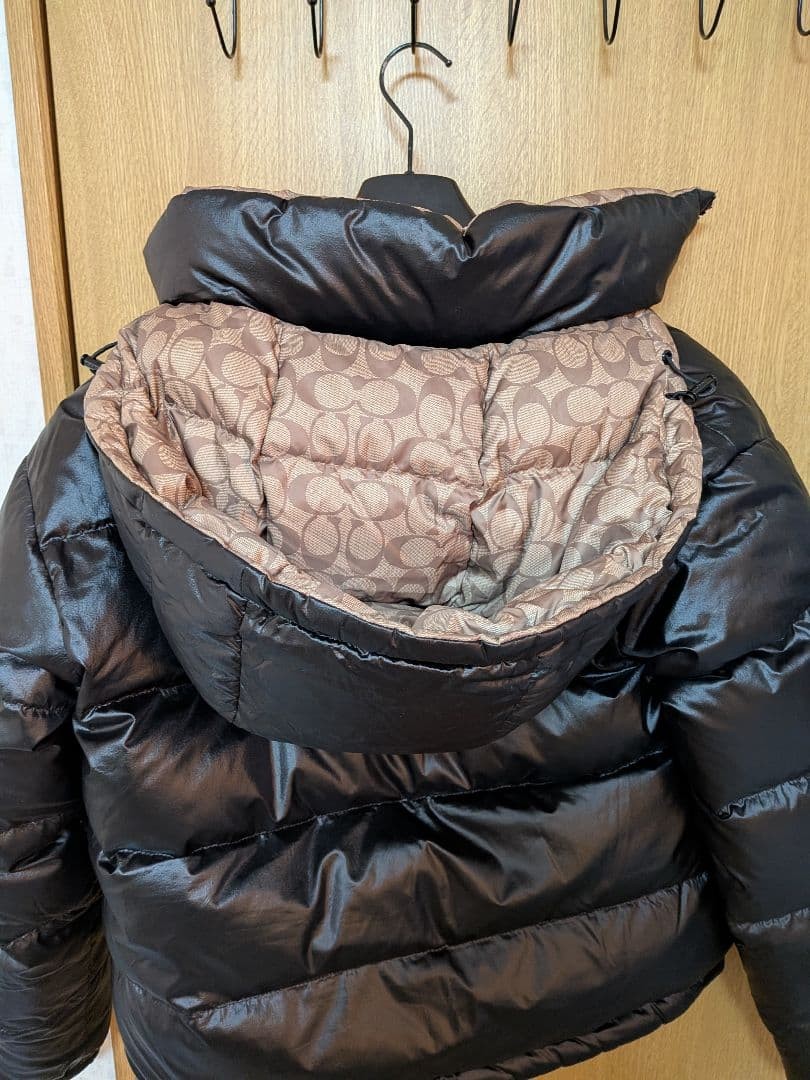 Coach reversible down jacket S size signature pat… - image 6