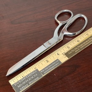 Vintage SINGER Kut-Nit model C808 Chrome 8" Scissors / Shears Brazil Excellent
