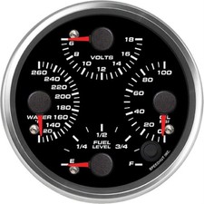 Speedhut R4-qg2-rev 4 Quad Gauge Water Volts Oil Fuel Speedhut R4-qg2-rev 4 Quad Gauge Water Volts Oil Fuel