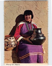 Postcard Maria Famous Pottery Maker San Ildefonso Pueblo NM USA