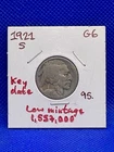 1921-s Buffalo Nickel (key Date)