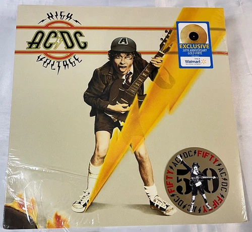 AC/DC High Voltage LP Fifty 50th Anniversary Edition Gold Color Vinyl Angus NEW