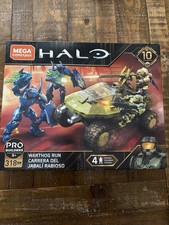 Mega Construx Halo Warthog Run Construction Set GFT55 Pro with 4 Figures. New.