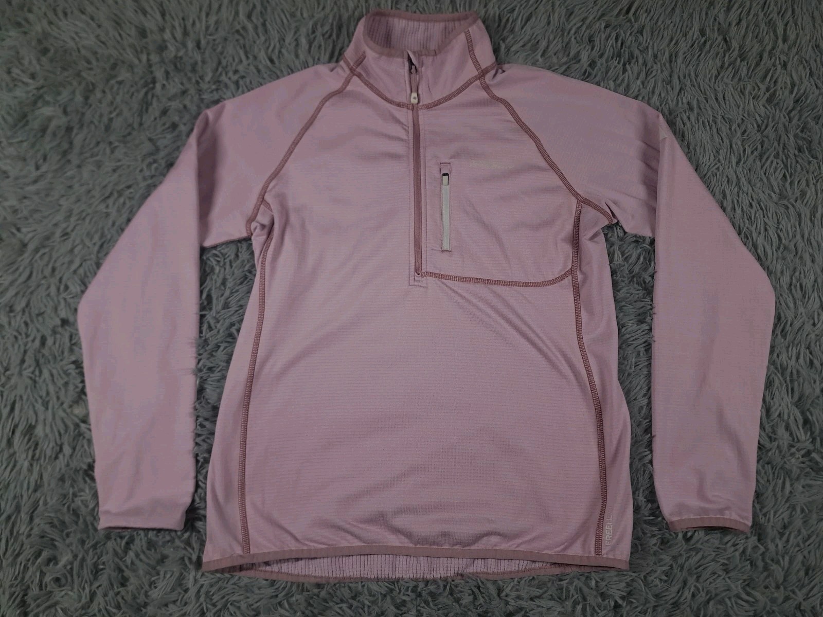 Eddie Bauer First Ascent Jacket Womens Medium Pink 1/4 Zip Pullover Outdoors