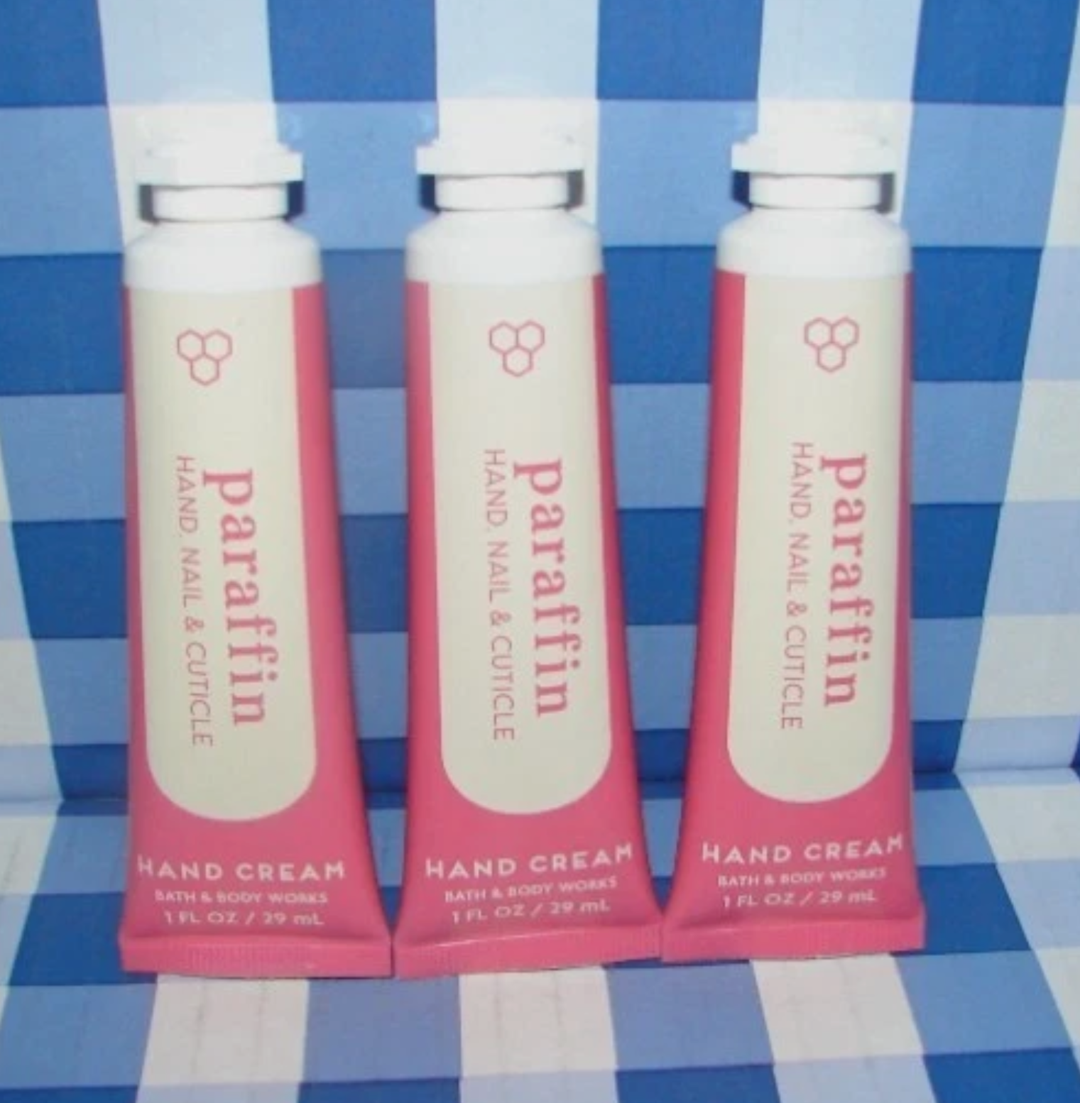 Qty ( 3 ) Bath & Body Works Paraffin Hand, Nail & Cuticle Hand Cream 1 oz.