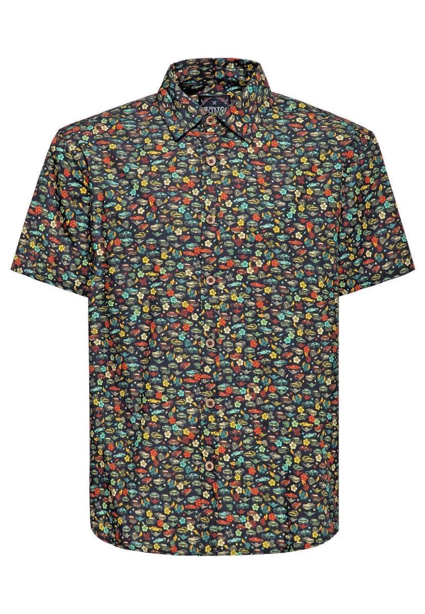 Club Monaco Camicia Da Uomo A Maniche Corte In Seersucker Con Colletto Da Campeggio, Bianco Sporco/bianco Casse, XX-Large - Foto 11