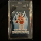 2024 Donruss Bo Nix White Hot Rookies Rookie Insert Card WH9 Graded PSA 9 MINT
