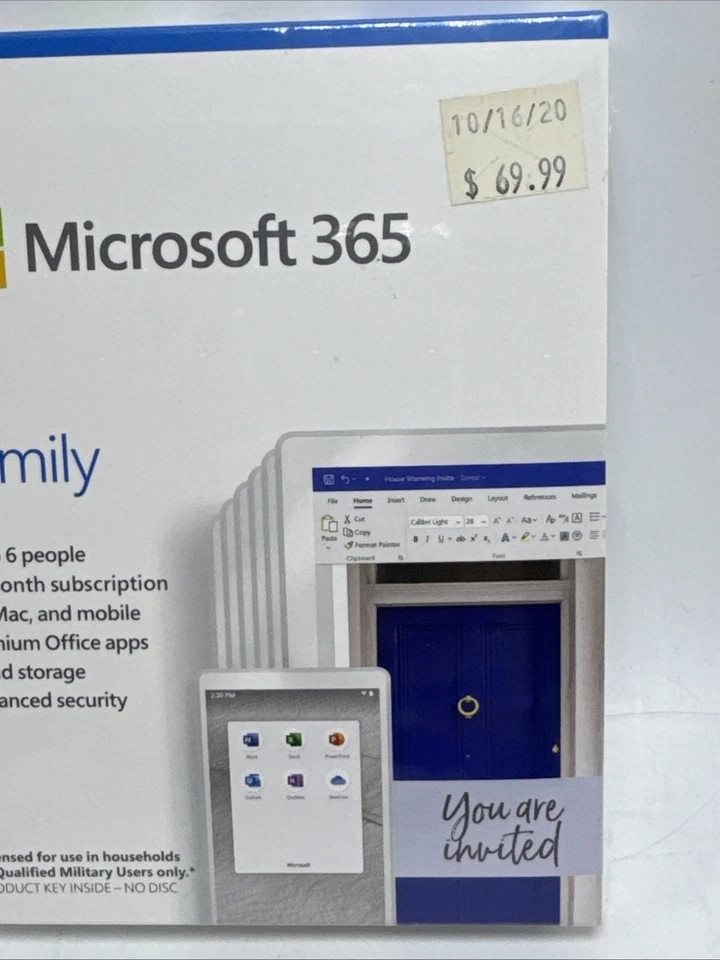 Microsoft 365 Family 12-Month 1-6 Users PC/Mac English New Sealed In Box - Image 3 of 4