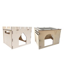 Rabbit House Nesting Habitat Cage Accessories Sleeping Hideaway Hut Shelter for