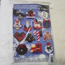 Crafts Design Works Plastic Canvas Ornament Kit Made In USA New Sealed Pkg