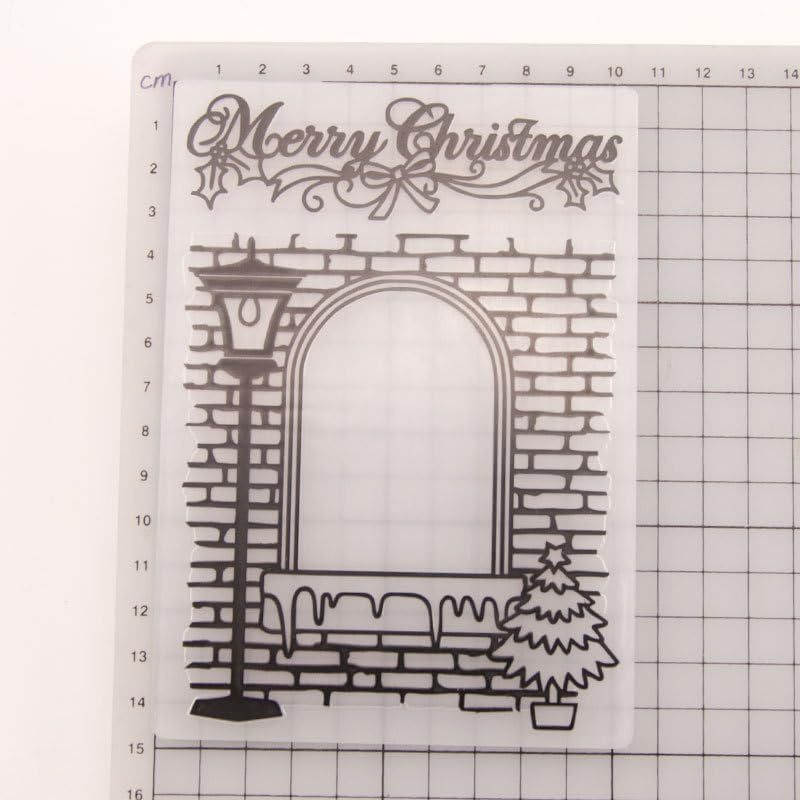 Christmas Deck the Hall Plastic Embossing Folders for Card Making or Journaling