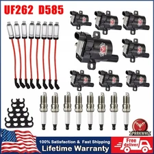 8Pack Ignition Coil+Spark Plug&Wires Set UF262 For Chevy Silverado 1500 2500 GMC
