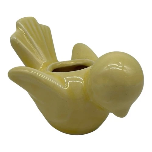 Vintage Shawnee Pottery Yellow Chirping Bird Planter 5.5" Long - So Cute!!