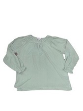 NEW Women's JESSICA SIMPSON Green Long Sleeve Peasant Blouse Size Large