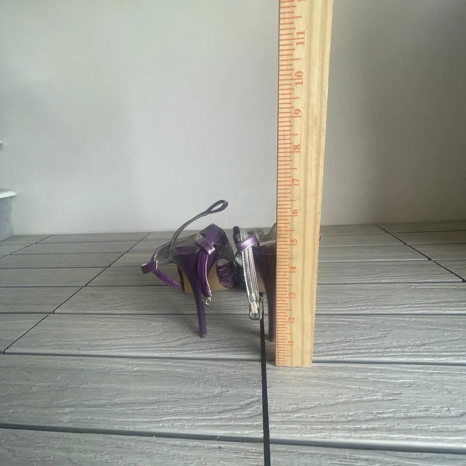 Miss Me 紫色裹身踝带露趾高跟鞋 9 码 — 第 4/4 张图片