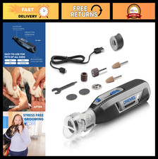 Cordless Rechargeable Dog Nail Grinder & Trimmer - Safe Pet Grooming Tool Kit