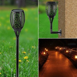 33LED Solar Power Torch Light Flickering Flame Garden Waterproof Yard Lamp