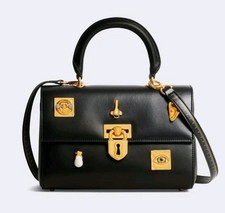 Schiaparelli Medium Black Leather Bijoux Secret Bag By Legendary Schiaparelli