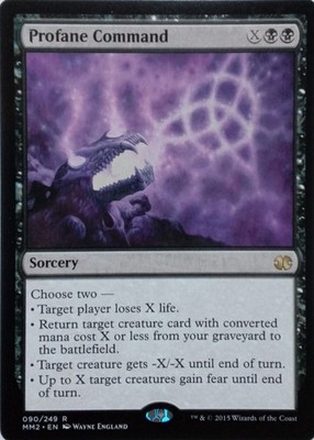 090/249 PROFANE COMMAND RARE MODERN MASTERS 2015 MTG KARTE