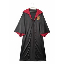 Deluxe Gryffindor Cosplay Robe - Vibrant Red w/ Wand Pocket - Adult One Size
