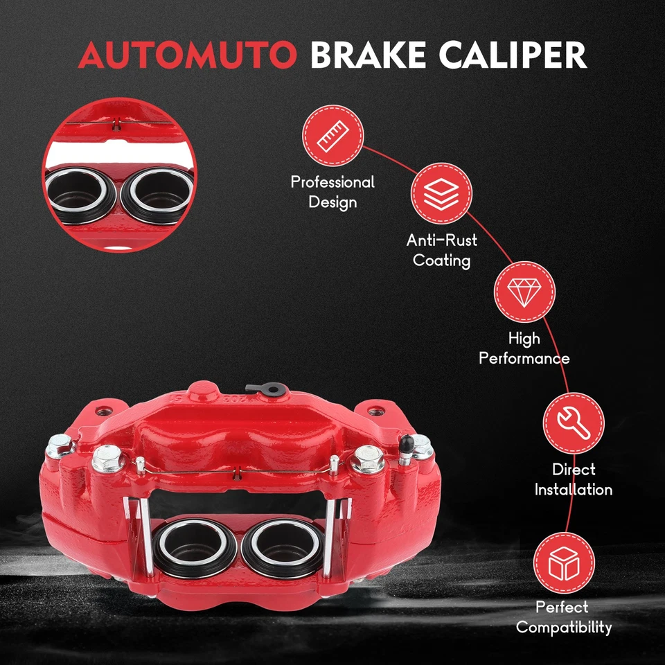 Par de pinzas de freno delanteras para Toyota Sequoia 2008-2015 Toyota Tundra 2007-2015 Foto 4 de 4