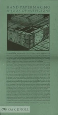 Walter Hamady / Prospectus for HAND PAPERMAKING PAPERMAKING BY HAND BEING 1982