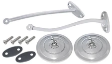 1952 1953 1954 1955 1st CHEVY GMC TRUCK EXTERIOR MIRROR KIT 5 INCH RIBBED HEAD