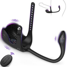 Electric Cockring Locking Multifunctional Stimulator-Vibrator-Lubricant-Couples