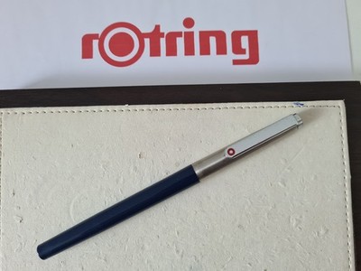 ROTRING Faserschreiber Blau-Edelstahl aus den 80er Jahren Vintage