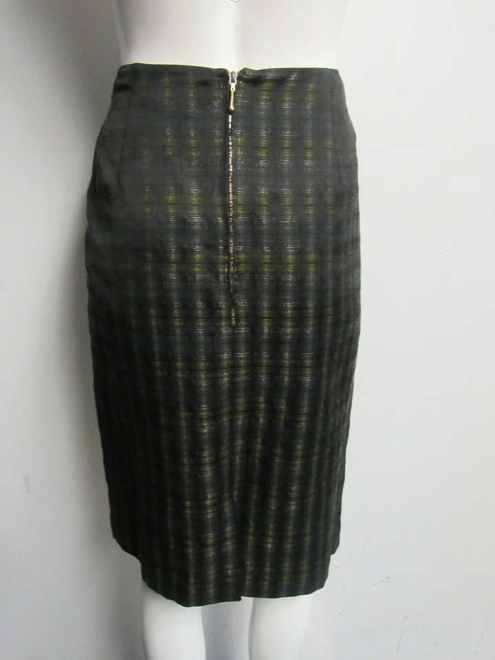 PETER SOM plaid straight skirt sz 8 - Image 3 of 4