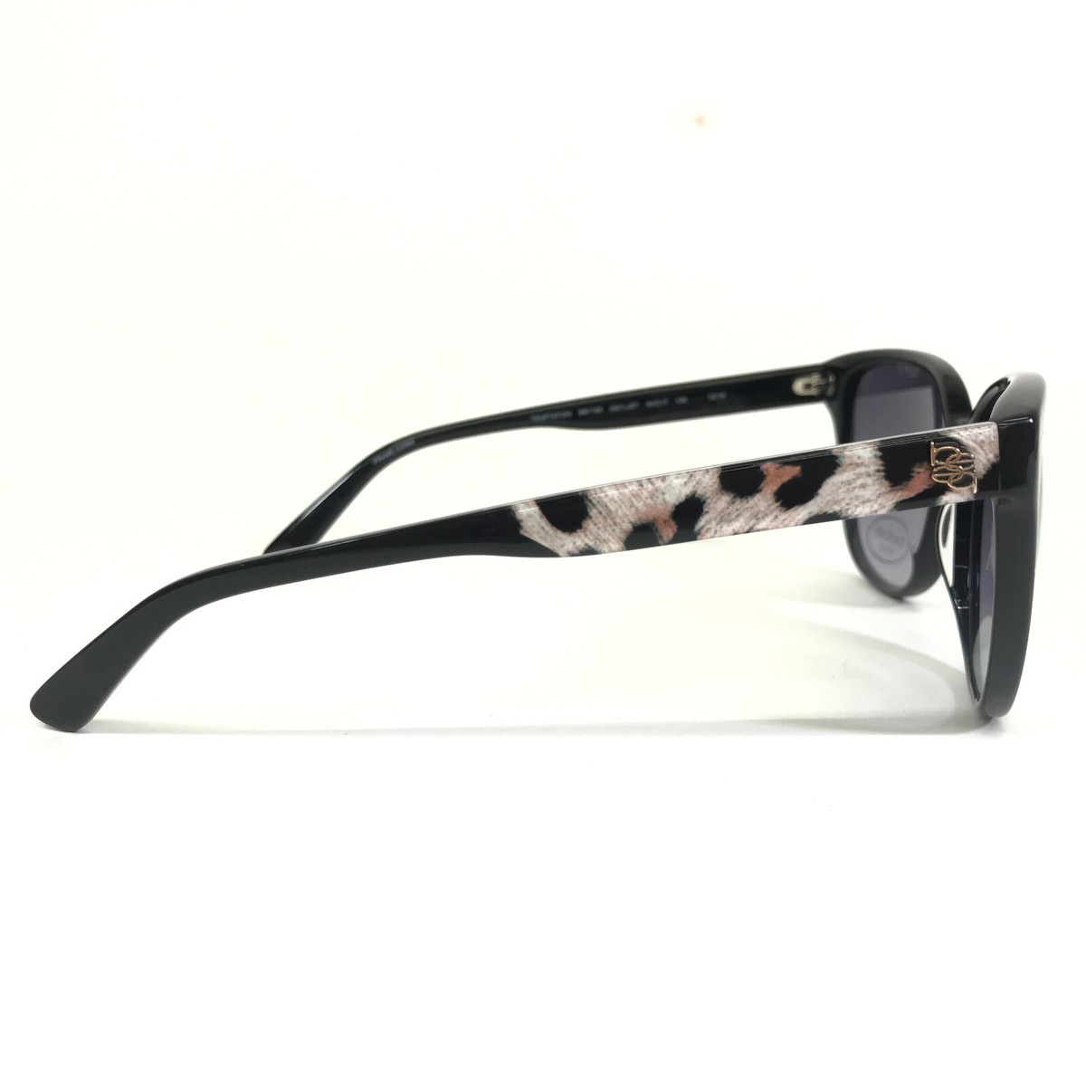 Bebe Sunglasses BB7185 001 Black Cheetah Print Cat Eye 