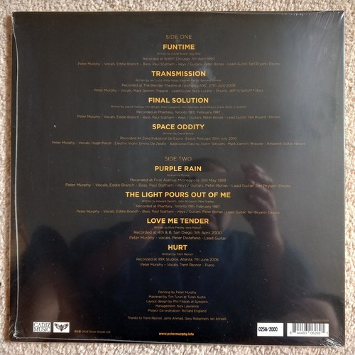 PETER MURPHY ■ LIVE VOLUME ONE COVERS ■ NUMBERED EDITION GOLD VINYL LP ■ SEALED - Picture 4 of 4