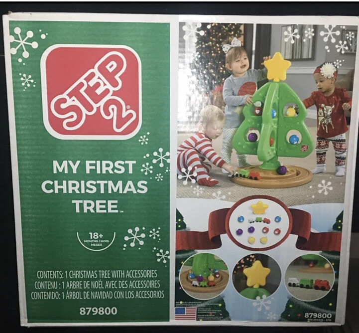 Step2 My First Christmas Tree with Ornament Train Set Kids Brand