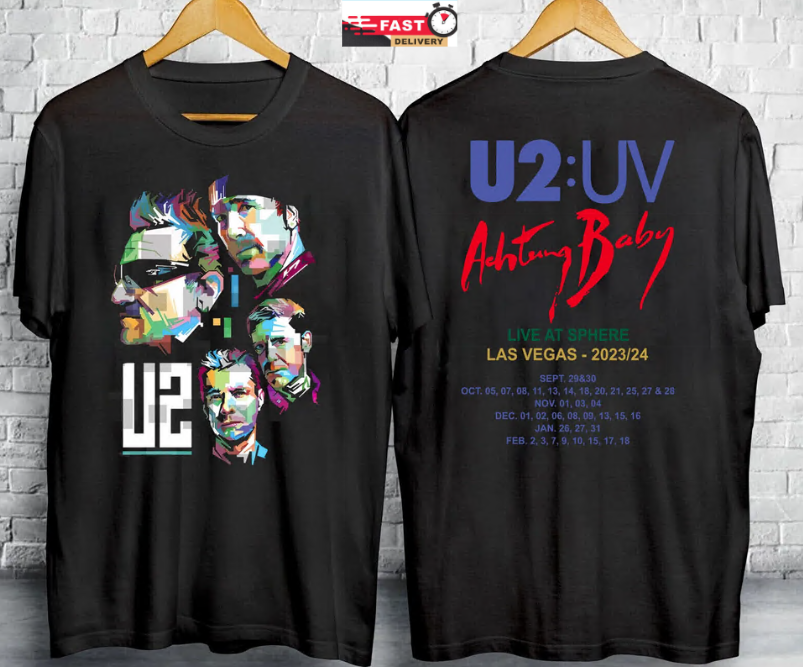 U2:UV Achtung Baby Live At Sphere Tour 2024 T-Shirt
