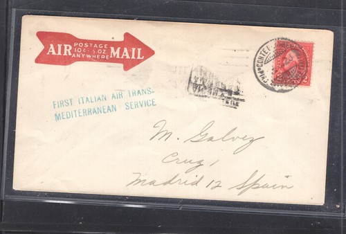 US first Italian air trans Mediterranian service 1928