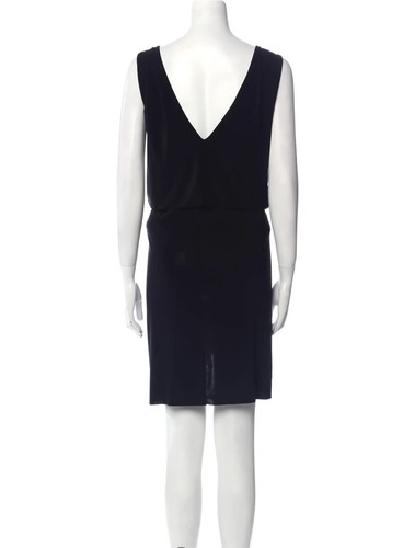 Mini Abito Misa Los Angeles Leza Nero Scollo a V Body Con Drappeggiato Elasticizzato Taglia M - Foto 9 di 10