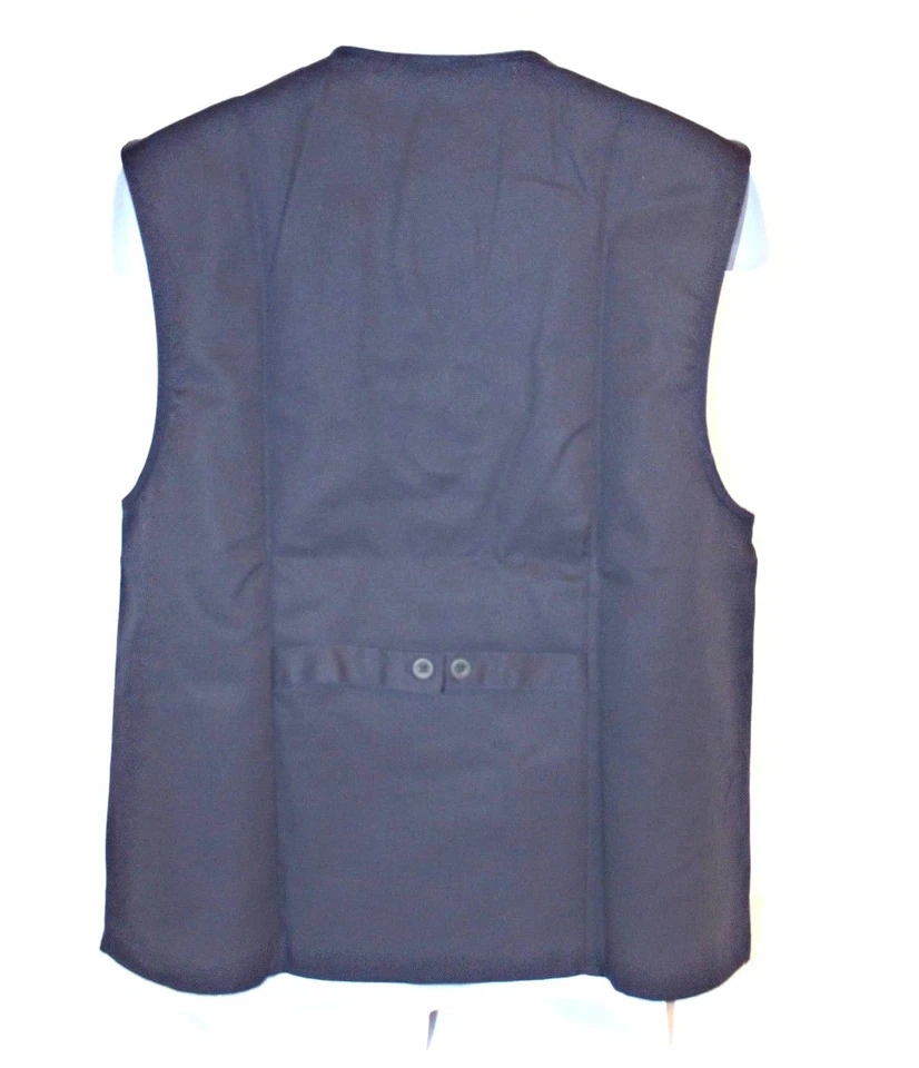 VINTAGE 78 Aramark Unisex Hospitality Vest Size L Blue 2 Pocket Work Top NEW - Image 2 of 4