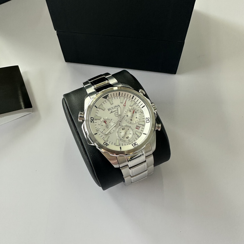 Bulova Marine Star Chronograph Watch Steel 96b255
