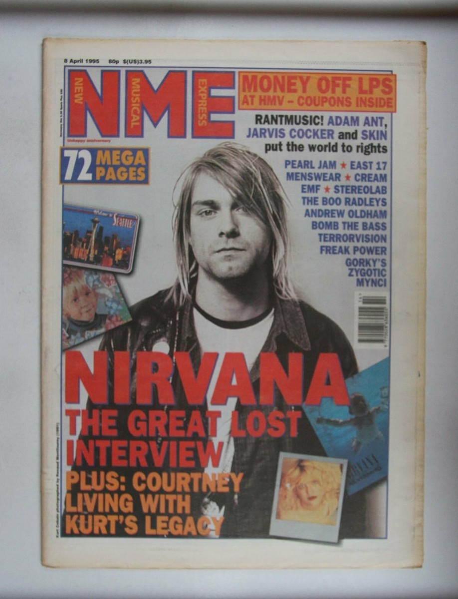 UK NME Magazine 8 April 1995 Nirvana Kurt Cobain The Great