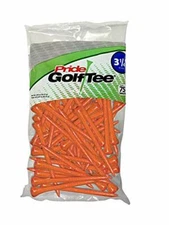 Pride Golf Tee - 3-1/4 inch Deluxe Tee - 75 Count (Citrus Orange)