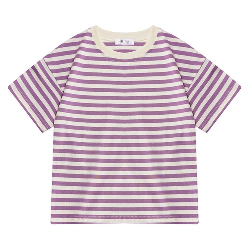 Kids Girls Tops Tee T-shirt Striped Activewear Summer Tank Workout Shirts Gym - Picture 38 of 43
