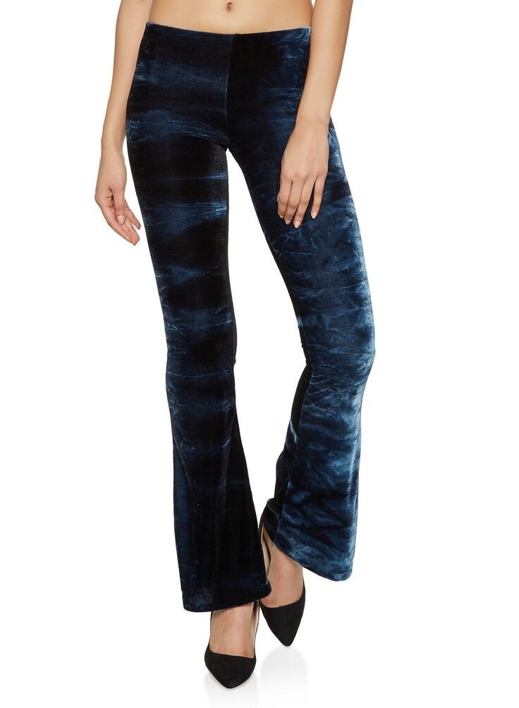 Tie Dye Velvet Pants Flare Leg Jr's L Blue New | eBay Tie Dye Velvet Pants Flare Leg Jr's L Blue New | eBay