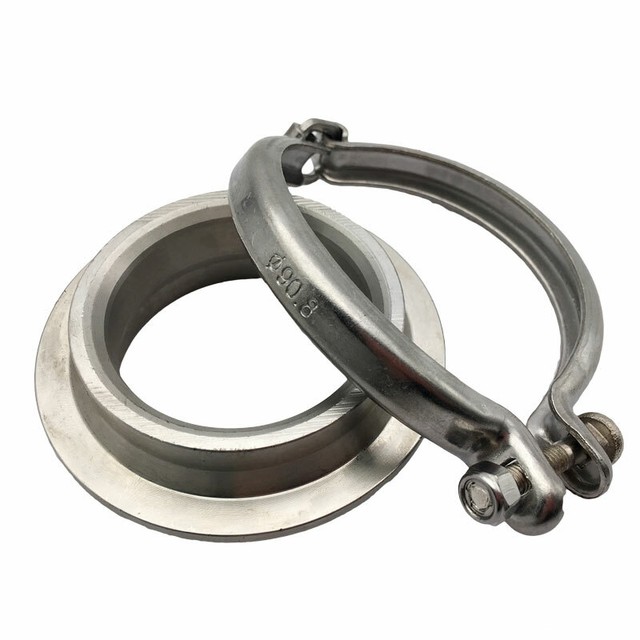 STAINLESS STEEL 60MM EXTERNAL V BAND WASTEGATE WELD FITTING FLANGE